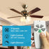 YukiHalu Universal Ceiling Fan Remote Control Kit, 3 Fan Speeds and Light Dimmer, UL Listed