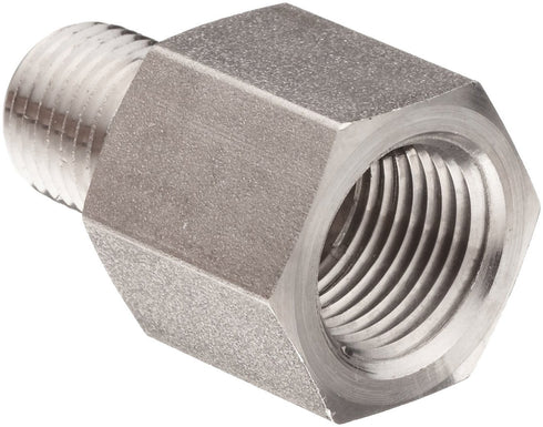 Brennan 5405-04-08-SS Stainless Steel Reducing Adapter, 1/4" NPT Male X 1/2" NPT Female