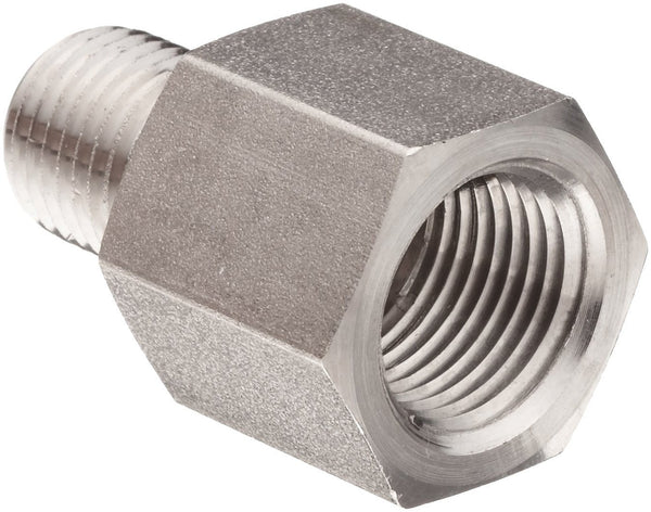 Brennan 5405-04-08-SS Stainless Steel Reducing Adapter, 1/4" NPT Male X 1/2" NPT Female