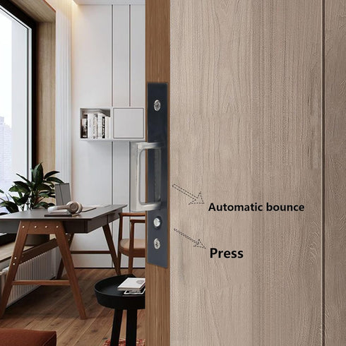 Dontay Pocket Door Edge Pull Brushed Nickel, Hidden Handle for Sliding Door Pull Hardware, Flush Design