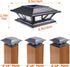 SIEDiNLAR Solar Post Lights Outdoor - 2 Modes LED Deck Fence Cap Light for 4x4 5x5 6x6 Posts