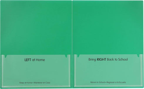 C-Line Classroom Connector School-to-Home Folders, Green, 25 per Box (32003)