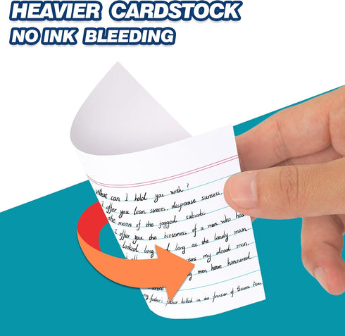 chell 3x5 Inch, 100 Count, 85 lb. Extra Heavyweight Ruled Index Cards No Bleed-Through, Ruled Front and Blank Back