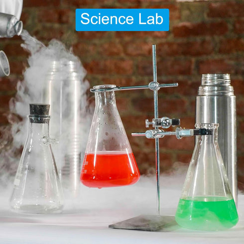PATIKIL 250ml Erlenmeyer Flask, 8.5oz Narrow Mouth Graduated Flask with Glass Stopper for Lab Experiment