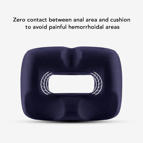 RUYANZER Tailbone Hollow Seat Cushion Comfortable Memory Foam Breathable Orthopedic Chair Pad with Grooved Design