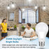 A19 LED Light Bulbs, 100 Watt Equivalent, HengBo 6500K Daylight White, 12W 1200 Lumens, Non-Dimmable, 4 Pack