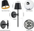 Hillsboro 5000mAh Dimming (Black-1PCS-3 Battery Operated Wall Sconces, Cordless Rechargeable Battery LED Wall Sconce