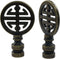 Hordion 2 PCS Lamp Finials Decorative Bronze Lamp Finial Cap Knobs for Table