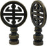 Hordion 2 PCS Lamp Finials Decorative Bronze Lamp Finial Cap Knobs for Table