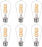BORT Dimmable LED Edison Bulbs, 6W Equivalent to 60W, E26 2700K Vintage Light Bulbs, 6 Pack