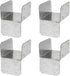 4 Pcs Silver Joist Anchor Connector Fit 4x4, 4x6, 4x8 Beam or Stud, 18 Gauge Galvanized Steel Roof Tie Header Hanger
