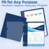 HAUTOCO 5 Pack Plastic Report Covers with 3 Prongs Fasteners, Clear Front Resume Portfolio Folder for 8.5x11