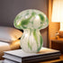 Study(Bulb Mushroom Table Lamps Night Lights Cute Glass Nightstand Bedside Desk Lamps for Bedroom Living Included)