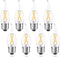 E26 Dimmable Candelabra Light Bulbs, 25W Equivalent, 2W Energy Efficient, Warm White 2700K, 200lm Flame Tip CA10, 8 Pack