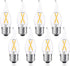 E26 Dimmable Candelabra Light Bulbs, 25W Equivalent, 2W Energy Efficient, Warm White 2700K, 200lm Flame Tip CA10, 8 Pack