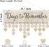 Family Birthday Board DIY Wooden Calendar, Wall Hanging Birthday Reminder Plaque with 100 Wooden Tags