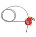 Adjustable Cable Lockout with Vinyl Coated, 1/4" Diameter, 6' Length