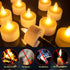 6pcs 50+Hours HL Rechargeable Battery Candles with Remote Timer, Rechargeable Tea Lights Candle, LED Votive Tea Lights