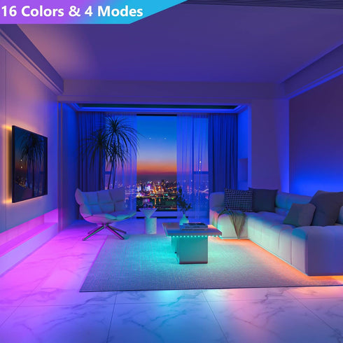 2PCS Lights,Dimmable Decoration,2000mAH WOBANE Rechargeable LED Strip RGB Rope Lighting with Remote,Battery Operated