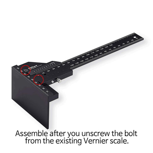 Scriber Gauge Precision Marking Tool, Measuring Ruler, Layout Square, Thickness Gauge for Woodworking Projects