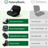FuturaLoom Tailbone Memory Foam L-Shaped Seat Cushion with Lumbar Support & Adjustable Strap - Pain Relief for Office