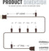 612 20 4.75 6.1 (Pack 2) Vermont Clear LED Christmas String Lights on Brown Wire Cord, UL Approved, Indoor and Outdoor