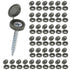 M METERXITY 200-Pack Plastic Hinged Screw Cover Caps, 5mm Shutter Screws with Caps, Fold