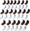 dophee 20Pcs 90 Degrees L Shape Metal Corner Brackets with Plastic Cover