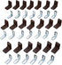 dophee 20Pcs 90 Degrees L Shape Metal Corner Brackets with Plastic Cover