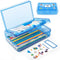 Double Layer Translucent Plastic Pencil Box,Hard Clear Pencil Case with Snap-Tight Lid
