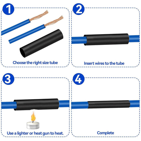 TOP-VIGOR 11mm Heat Shrink Tubing, 5M Length, Red Adhesive-Lined Heat Shrink Sleeving for Electrical Insulation, Repairs