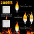 E12 Flame Bulbs 8 Packs, 3 Mode LED Candelabra Flame Light Bulb, 2.0 Watt Warm White, 1800K Candle Light Bulbs for