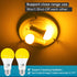 Dusk to Dawn Bug Light Bulbs Outdoor, 1900K Amber Yellow, 600 Lumen, LED 9.5W, A19 E26, 2-Pack