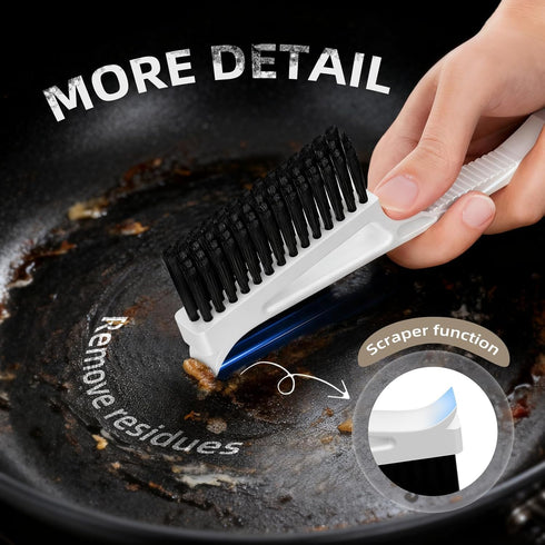 Set CLEANGOR Grout Cleaner Brush V Shape, Stiff Grout Cleaning Brushes for Tile Floor,Magic Brush, Bathroom Accessory
