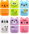 Tamaki 6 Pack Cute Erasers for Kids, Pencil Rubber Eraser with Cover and Roller for Party Favors Gift Supplies (Model B)