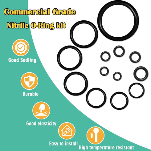 1020 Pcs O Ring Kit, 20 Size Nitrile Rubber Assortment Set for Automotive, Plumbing, Air or Gas Sealing Connections
