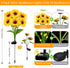 4 Pack 18 3.4 Inch Solar Garden Lights Outdoor, Solar Sunflower Lights with Head Flowers, Waterproof Flowers Light Fall