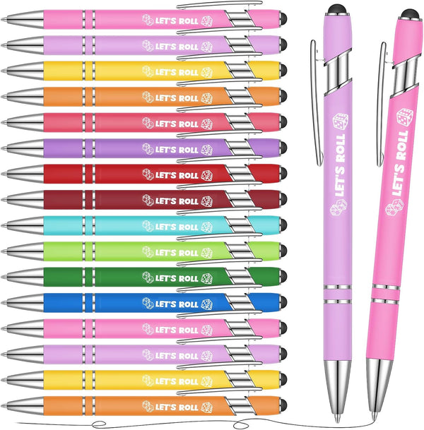Chiisong 36 Pcs Bunco Gifts for Women Bunco Let's Roll Ballpoint Pens with