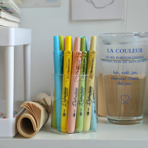 WRITECH Retractable Bible Highlighters, 12 Pack Pastel Colors No Bleed Aesthetic Marker Pen