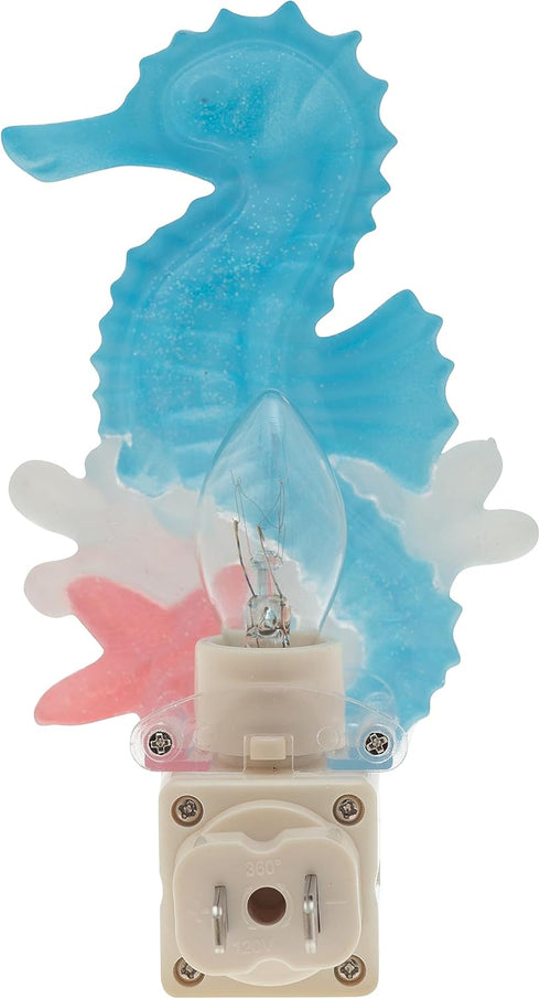5W C7 Creative Hobbies Coastal Seahorse Night Light - Includes and Rotational Socket with On/Off Switch