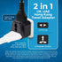 OREI USA to UK Travel Plug Adapter - Type G Compatible with UK, UAE, Hong Kong, Dubai - 2 in 1 UK Plug Adapter - 2 Pack