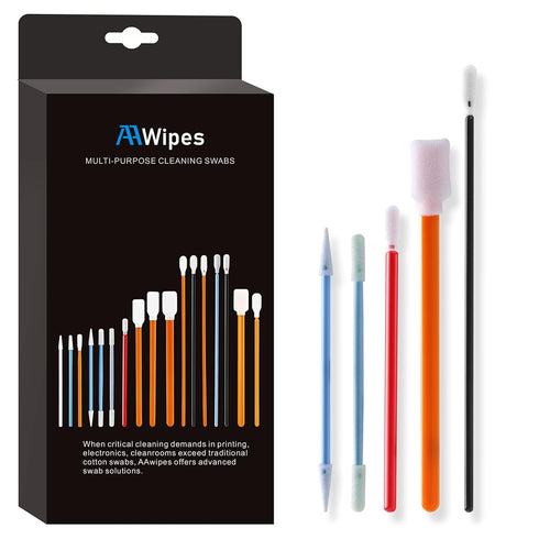 Cleanroom Foam Tip Swab Set: 100 Pack in 5 Colors & Styles for Multi-Use Cleaning, Camera, Optical Lens, Arts & Crafts.