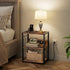 Industrial Printer Cart, 3-Tier Mobile Stand with Power Outlets and USB Ports for Office Use