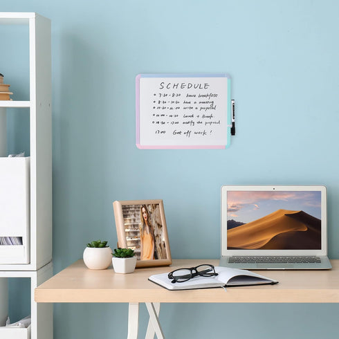 Mr. Pen- Dry Erase Board, 14” x 11” Small White Board with Black Marker, Colorful Frame for Kids and Students