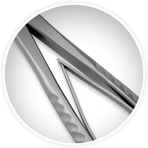 8" Stainless Steel Dental Pliers Plaster Nippers Cutter Dentist Lab Equipment, Cow Horn Jaws, Serrated Blade, Spring