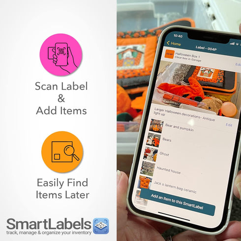 QR Code Smart Labels, Color Coded Scannable Stickers for Storage Bins, Moving Containers & Organization, Pack of 48