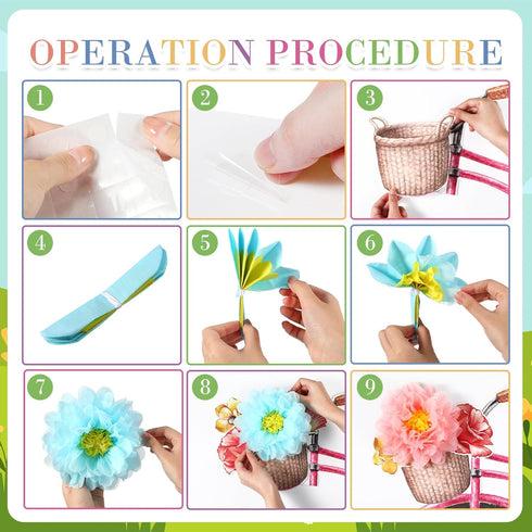 Flower Bulletin Board Decorations Set, 3D Paper Cutouts for Springtime Classroom and Home Party Decor