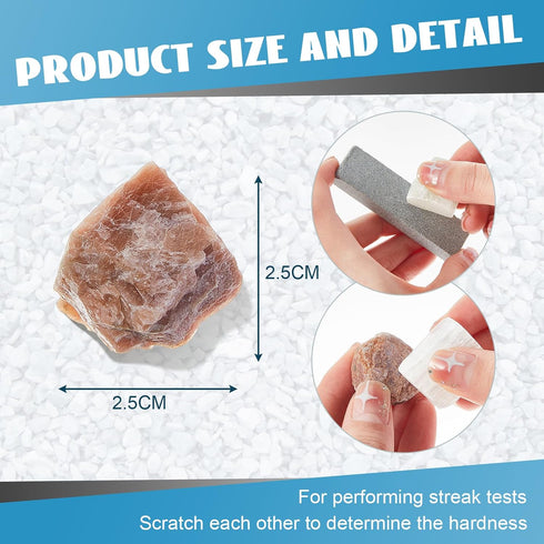 Landical 11 9 2 Moh's Hardness Test Kit Piece Mineral Hardness Kit Include Rock Mineral Specimens and Unglazed