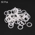 uxcell Silicone O-Rings, 10mm OD 7mm ID 1.5mm Width VMQ Seal Gasket for Pipe Repair, White, Pack of 50