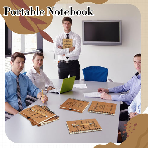 Glenmal 120 Pcs Thank You Gift Set - Spiral Inspirational Notebooks & Retractable Motivational Pens for Employee